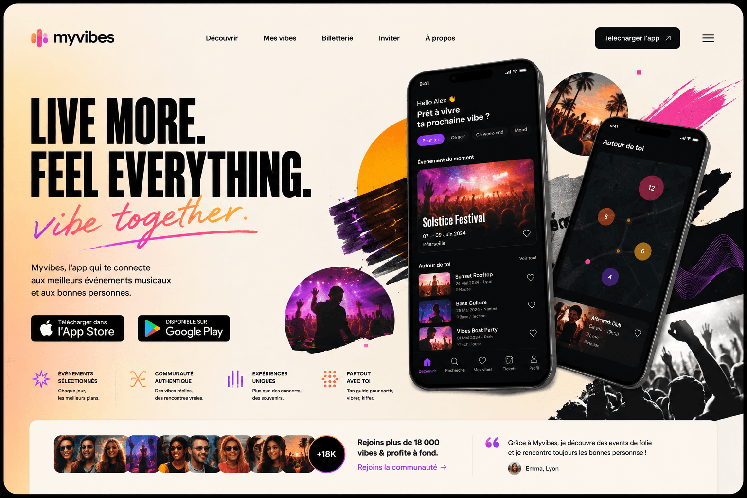 Myvibes — Branding · Web
